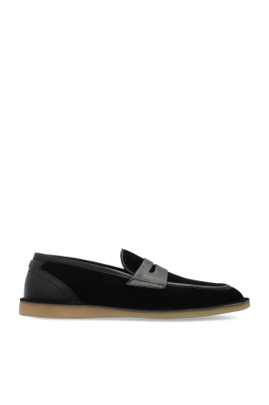 Suede "loafers" shoes